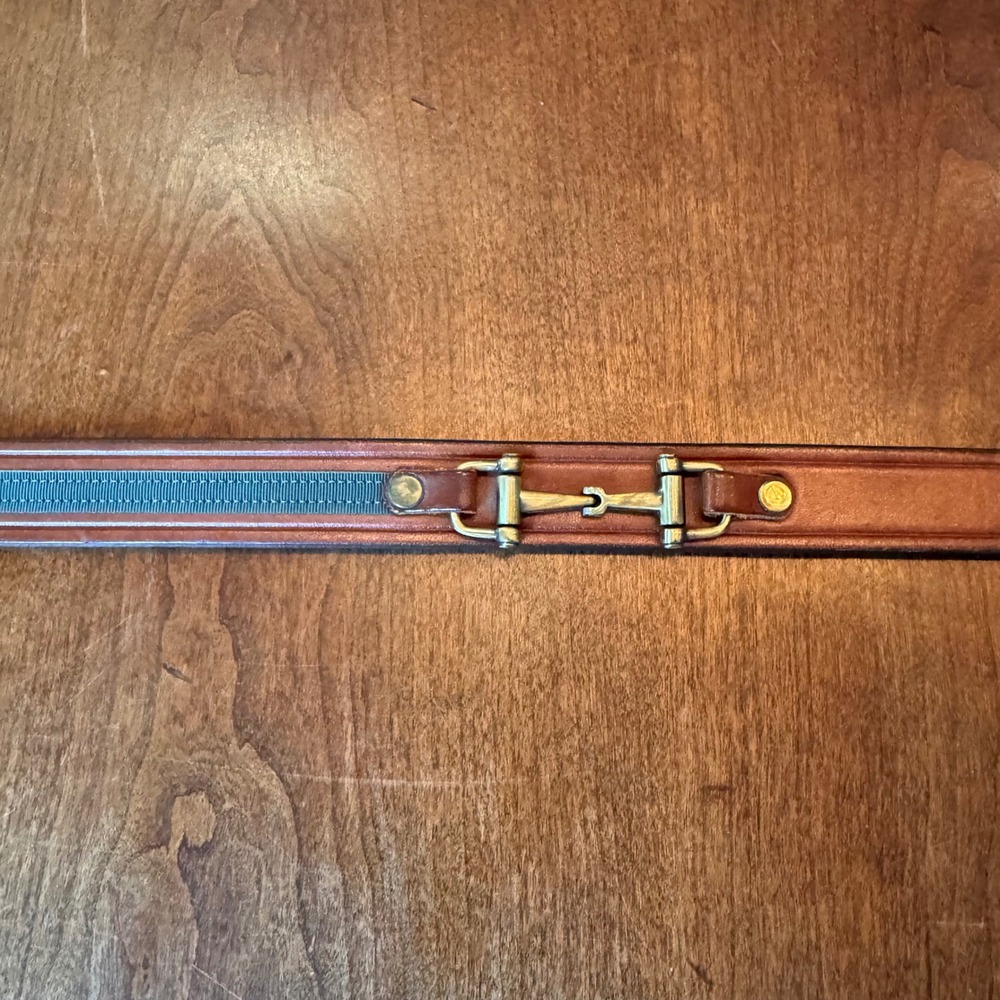 Tory Belt Women 36 Brown Snaffle Bit 2305 English Bridle Leather Equestrian USA - Picture 2 of 8